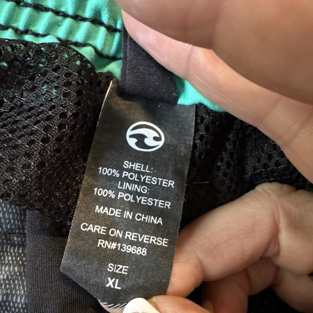 OCEAN CURRENT Swim Trunks Mens XL Tropical Flamingo Shorts‎ Lined Mesh
